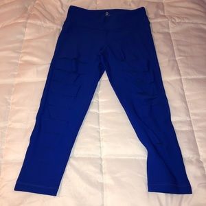 Bright blue Capri leggings